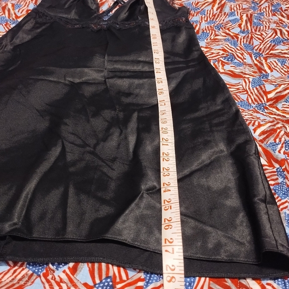 Victoria Secret Elegant Black Lace Trim Short Nightgown - Picture 7 of 13